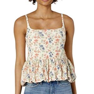 Rebecca Taylor. Emma Floral-Print Peplum Camisole.